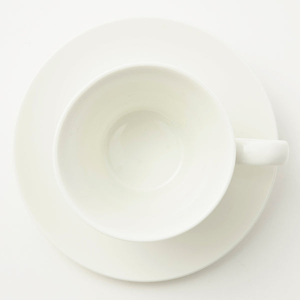 Classic Ceramic Coffee Cup with Saucer Set
