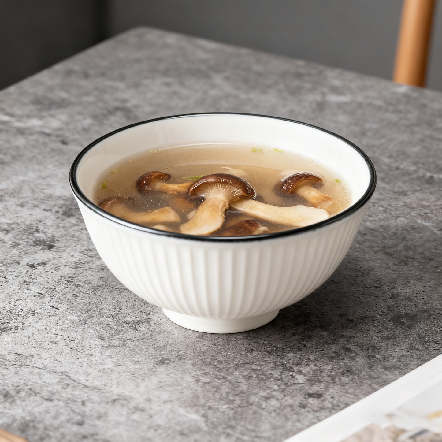 Ultra Light Weight Textured White Rice Bowl