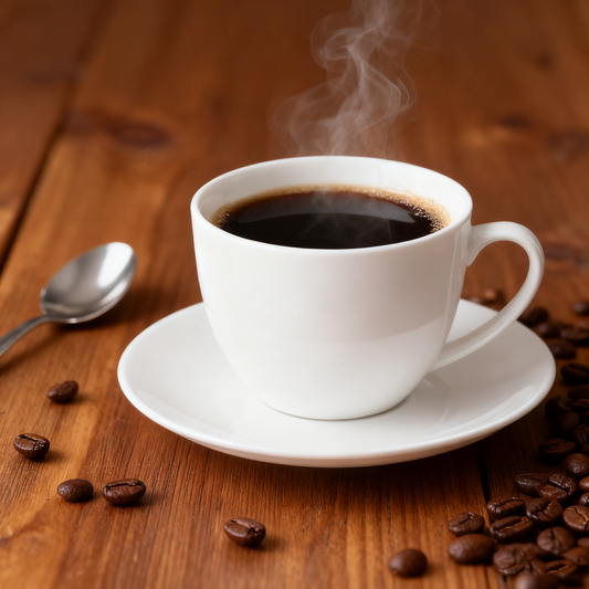 Pure White Ceramic Coffee Cup with Saucer Set