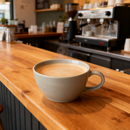 Light Gray Ceramic Coffee Mug