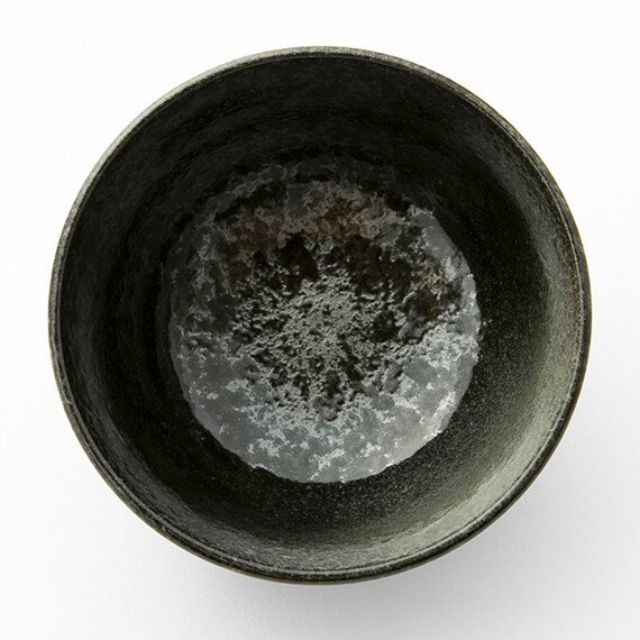 Textured Black Ceramic Tableware Rice Bowl