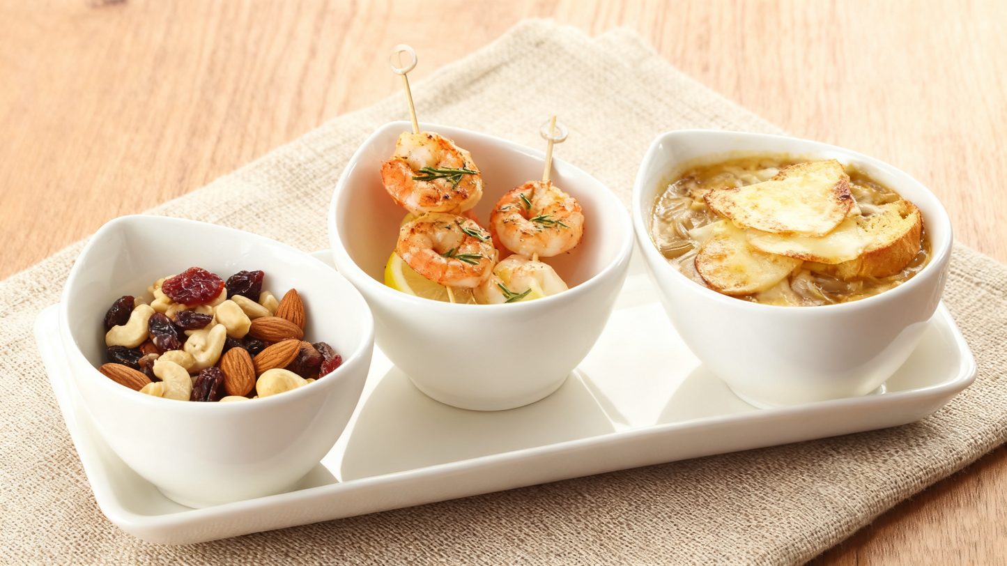 White Porcelain 11CM Teardrop Bowl