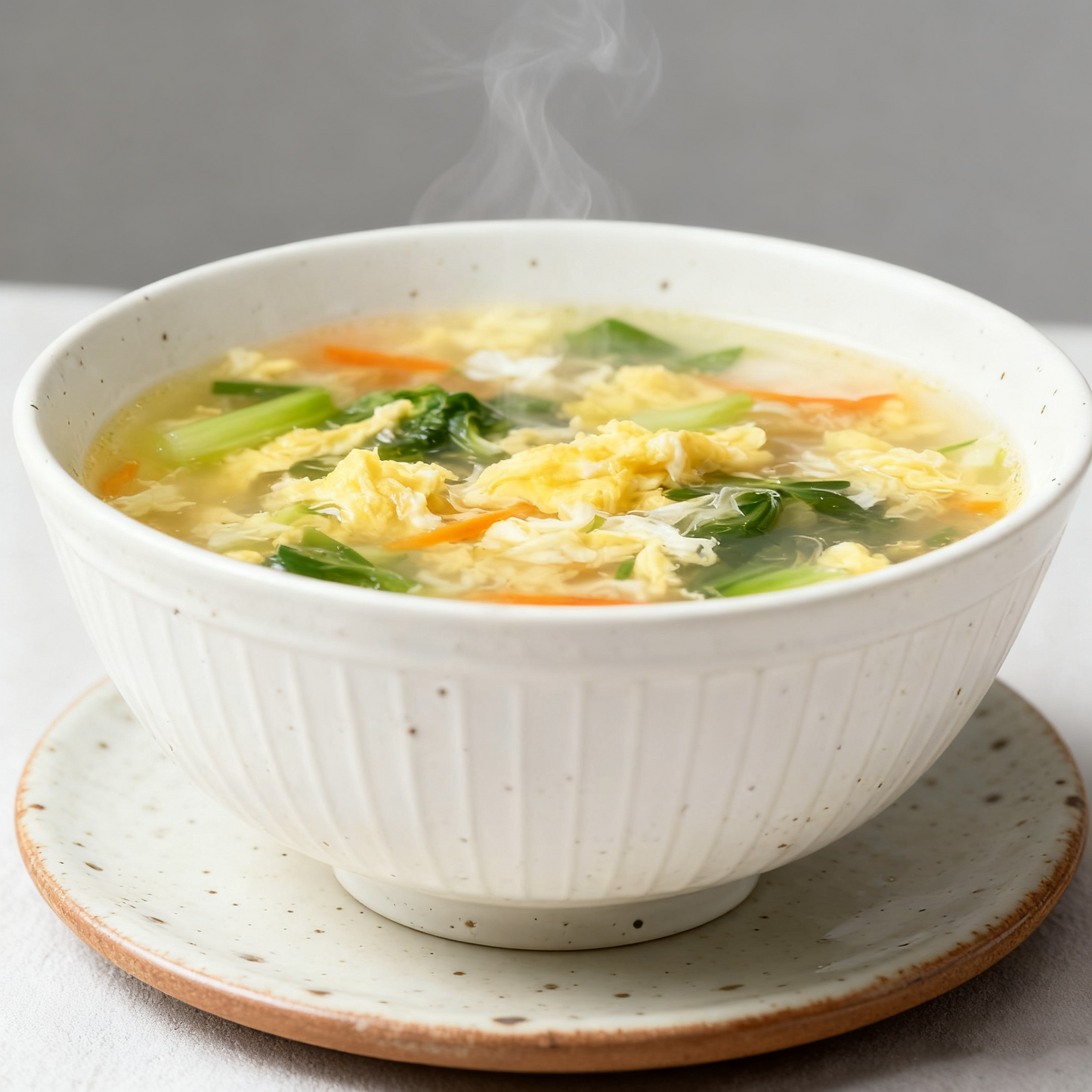 White Speckled Light Weight Large Bowl