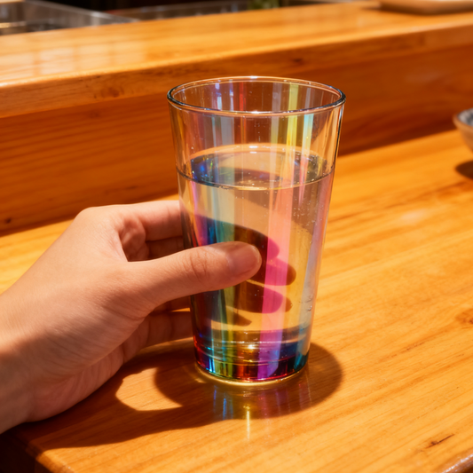 Colorful Iridescent Tumblers Glass Cup