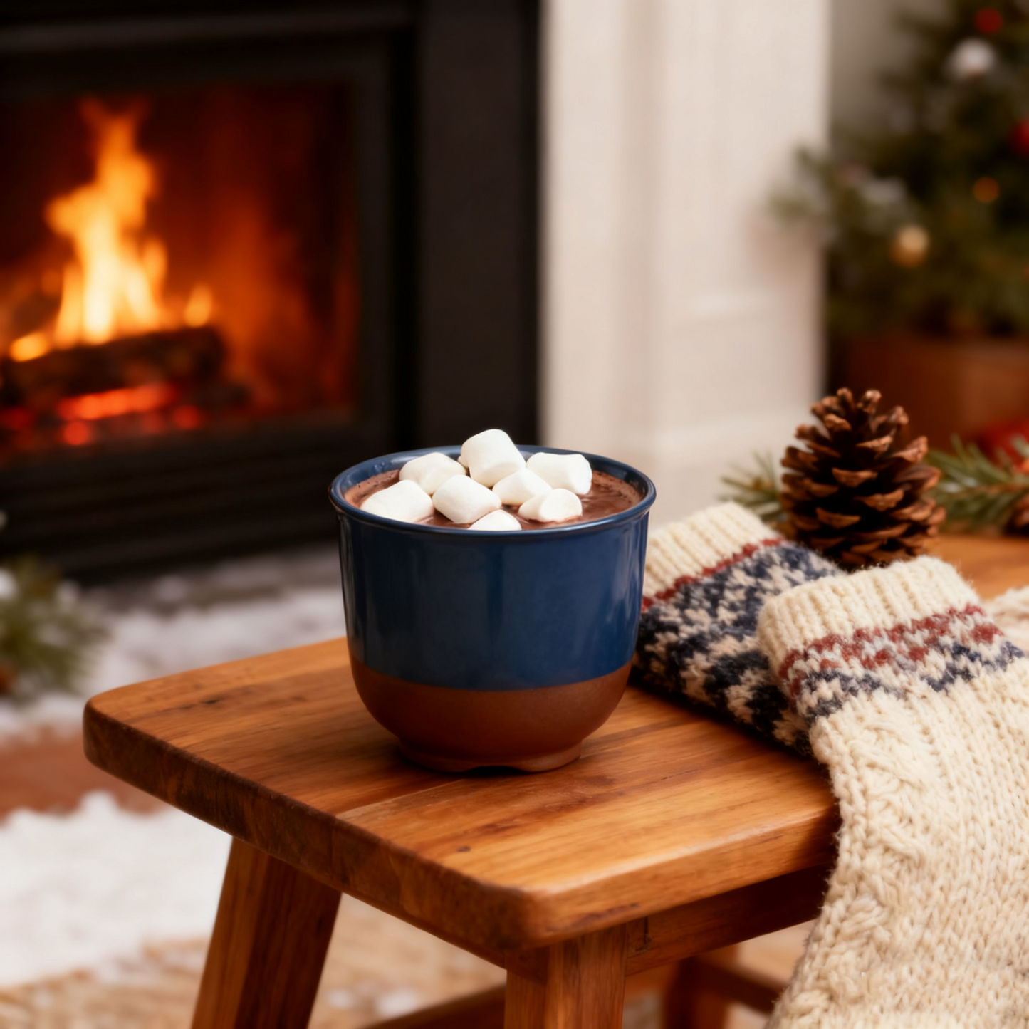 Navy Elegant Nordic Coffee Cup