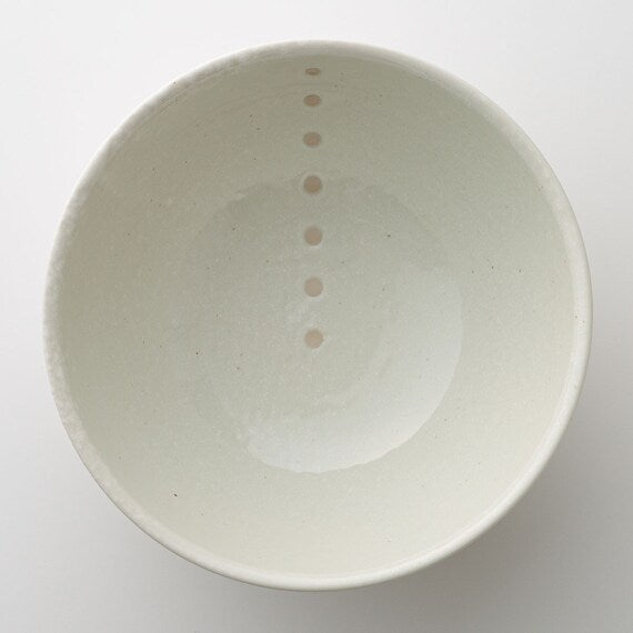 Rice Bowl Minimalist Dot White