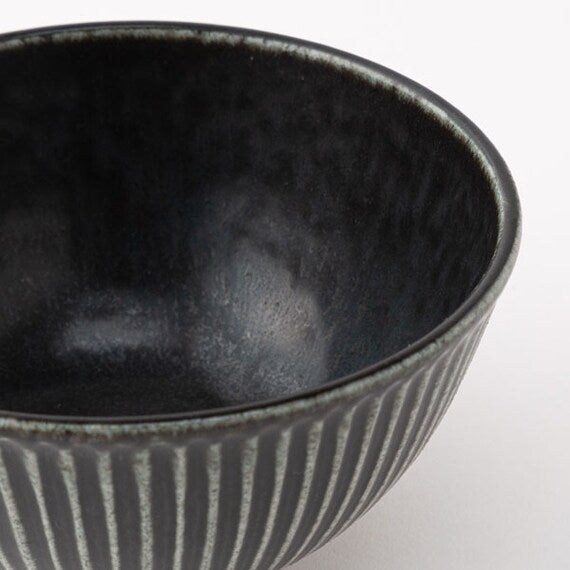 Ultra Light Weight Black Textured Rice Bowl