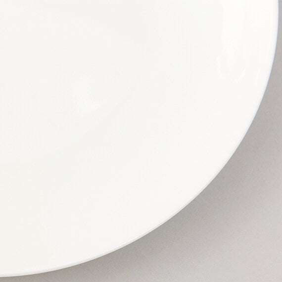 Durable Stylish White Porcelain Deep Plate
