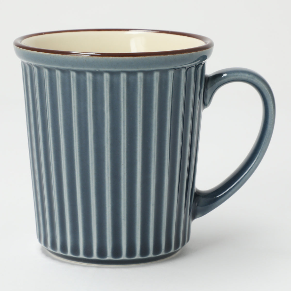 Blue Striped Ceramic Mug Cup