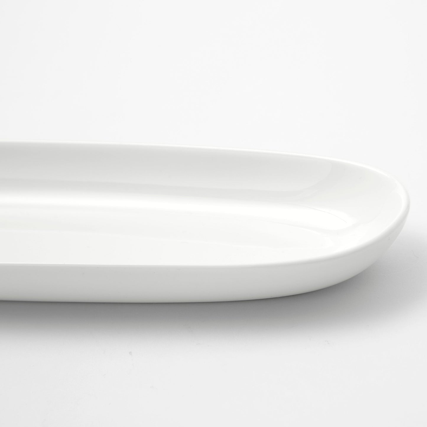 White Porcelain Long Oval Plate