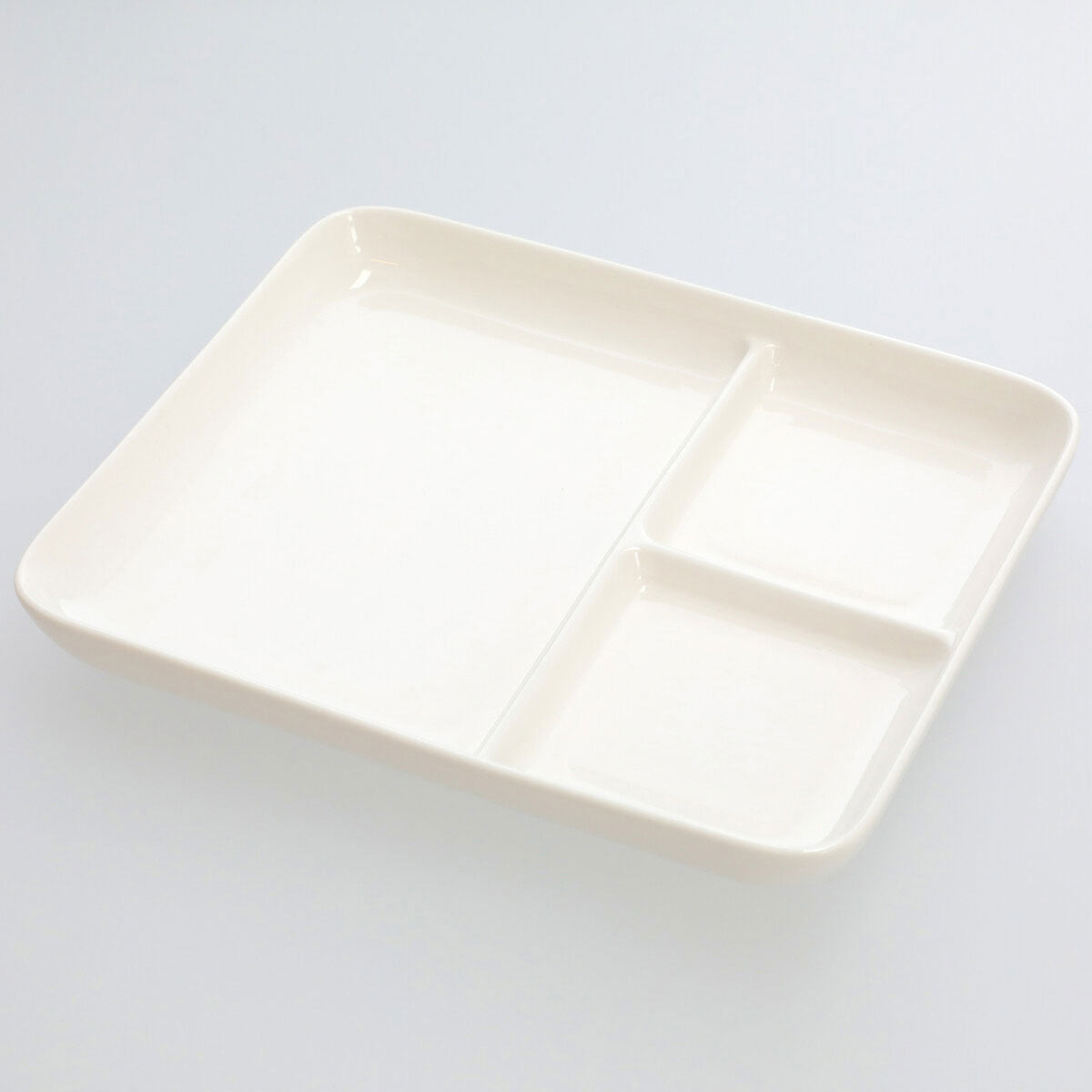 White Porcelain Sectioned Lunch Plate